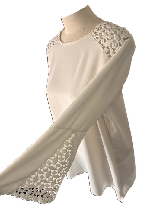 Anne Klein Tops - ANNE KLEIN Ivory Blouse sz L